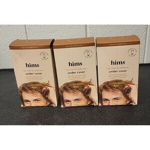 3 HIMS Under Cover Hair Color Dye & Conditioner Light Brown Color Blends Grays